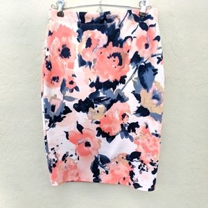 Floral White Skirt